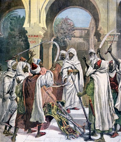 Stammehøvdingene sværger troskab til sultanen af Marokko, 1892 af Henri Meyer