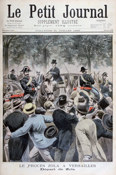Émile Zolas afgang fra Versailles, 1898 af Henri Meyer