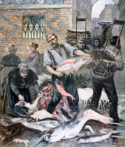 Fiskemarkedet, Paris, 1893 af Henri Meyer