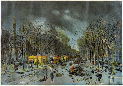 Tornado, Place du Chatelet, Paris af Henri Meyer