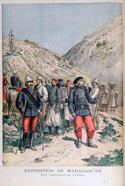 Uniformer af den franske ekspeditionsstyrke på Madagaskar, 1895 af Henri Meyer