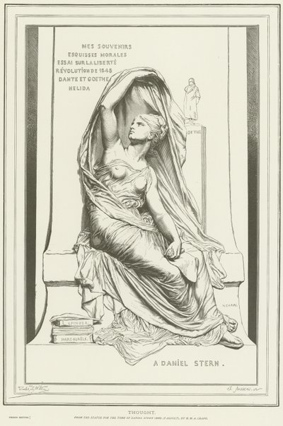 Allegori af Tanken af Henri Michel Antoine Chapu