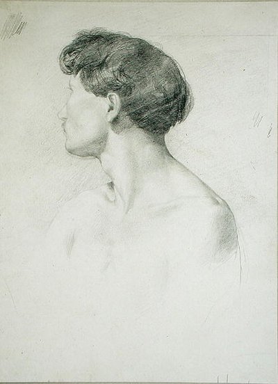 Mand i profil af Henri Michel Antoine Chapu