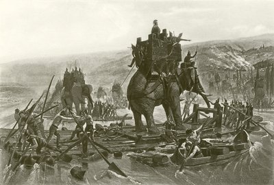 Hannibal krydser Rhone (dybtryk) af Henri Paul Motte