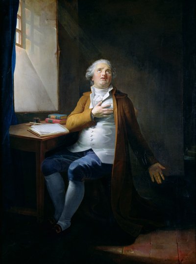 Louis XVI (1754-93) i templet, ca. 1795 (olie på lærred) af Henri Pierre Danloux