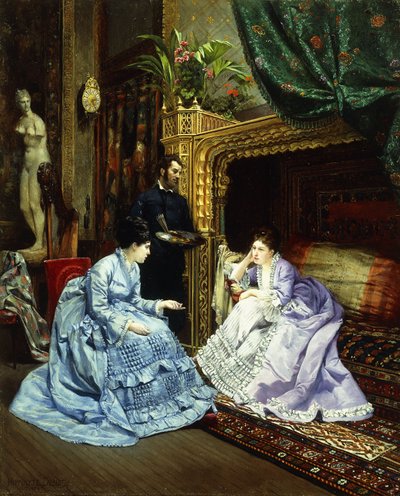 Kunstnerens atelier, 1874 af Henri Pierre Hippolyte Dubois