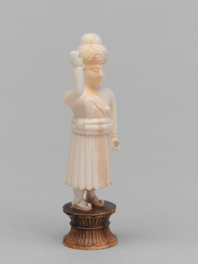 Sort bonde, skakbrik, Indien, 1820 ca af Henri Renaud