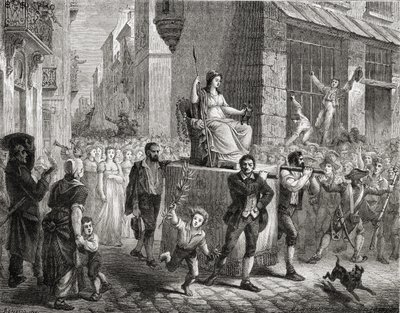 The Procession of the Goddess of Reason, 10. november 1793, fra 