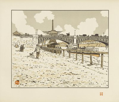 Fra Grenelle-broen [De 36 udsigter fra Eiffeltårnet] af Henri Rivière