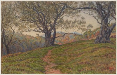 Studie af oliventræer. Cagnes af Henri Rivière