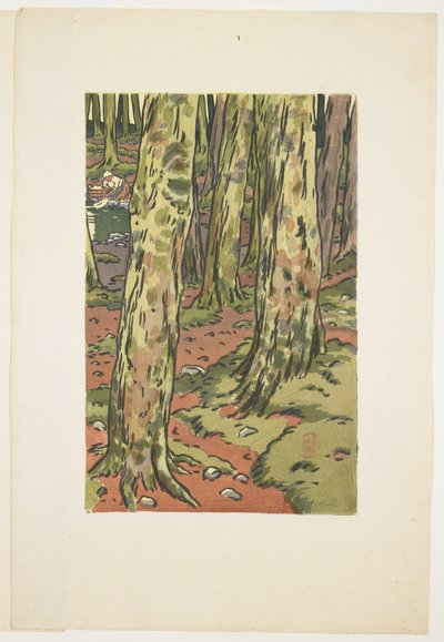 Vasketøj i skoven i Loguivy af Henri Rivière