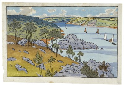 Munden af Trieux ved Loguivy af Henri Rivière