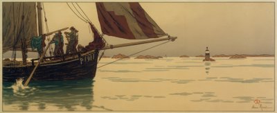 På et stille hav af Henri Rivière
