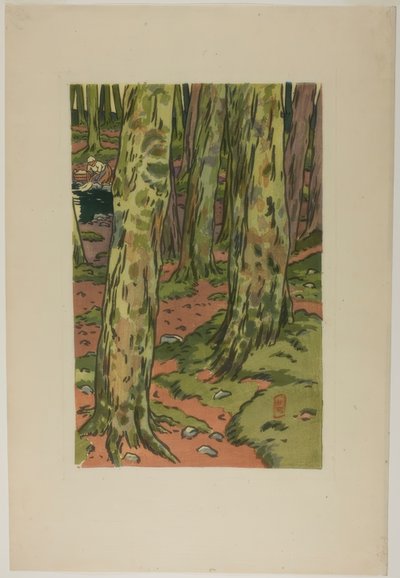 Vasketøj i skoven i Loguivy af Henri Rivière