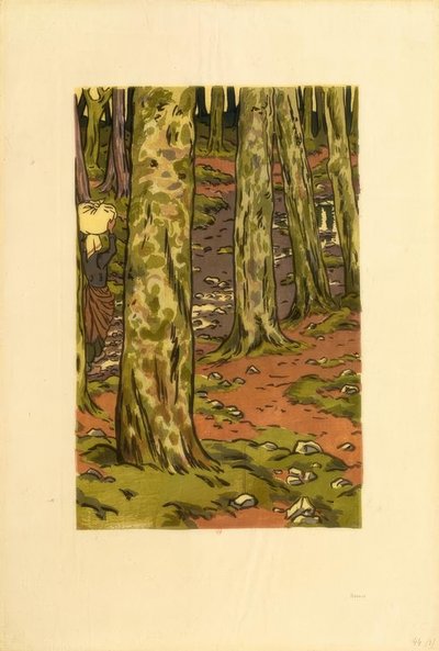 Vasketøj i skoven i Loguivy af Henri Rivière