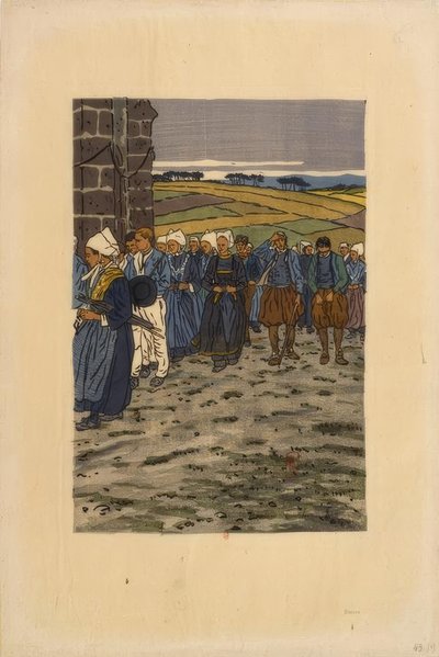 Benådningen af ​​Sainte-Anne-la-Palud af Henri Rivière