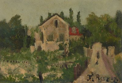 Studie til: Landsted i Saint-Cloud af Henri Rousseau