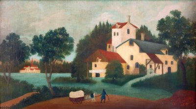 The Hitch foran møllen af Henri Rousseau