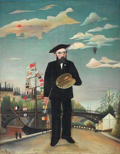 Mig selv: portræt - landskab af Henri Rousseau