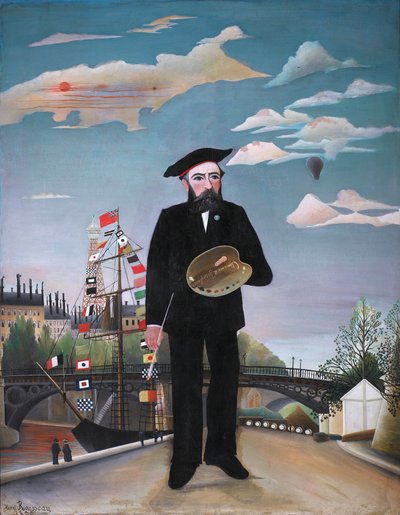 Mig selv: portræt - landskab af Henri Rousseau