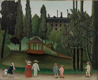 Udsigt over Montsouris Park, kiosken af Henri Rousseau