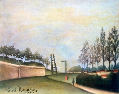 Udsigt over fæstningsværket til venstre for Vanves-porten, 1909 af Henri Rousseau