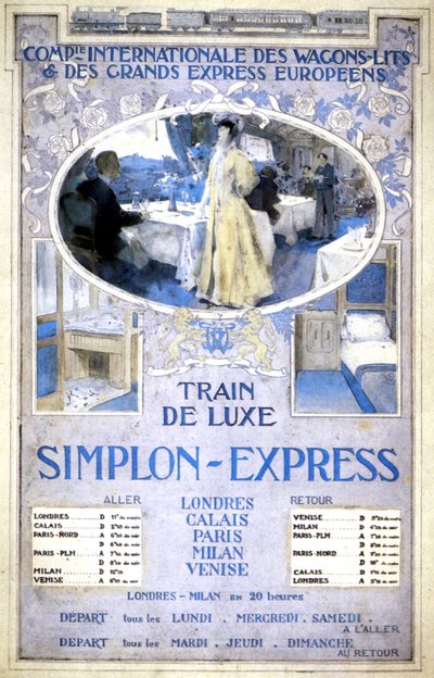 Luksustoget Simplon Express af Henri Toussaint