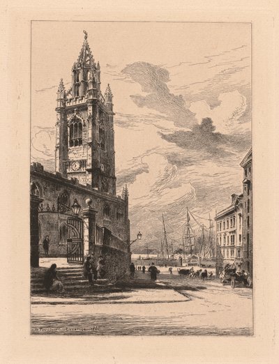 St. Nicholas Church, Liverpool af Henri Toussaint