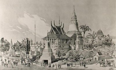 Det cambodjanske palads på Trocadero, verdensudstillingen i 1900 af Henri Toussaint