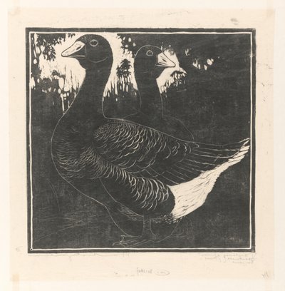 Toulouse ganzen (original titel på objekt) af Henri Verstijnen (signed by artist)