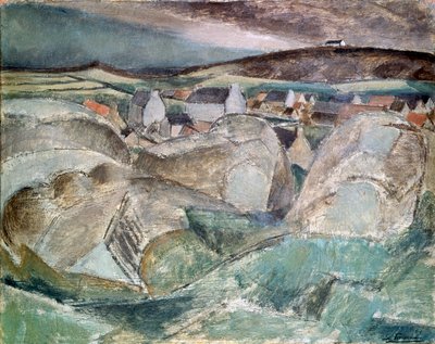 Landsby blandt klipperne, c1910. af Henri Victor Gabriel Le Fauconnier
