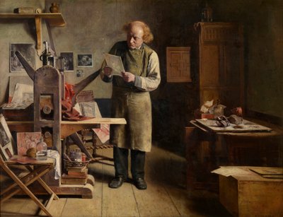Pladeprinteren (olie på lærred) af Henri de Braekeleer