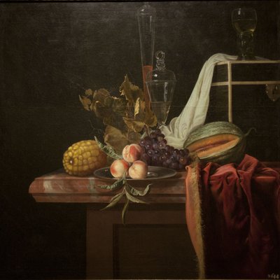 Stilleben med glas og frugter, ca 1675 af Henri de Fromantiou