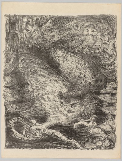 The Vintages!: Syv ugler og en slange, ca. 1900. af Henri de Groux