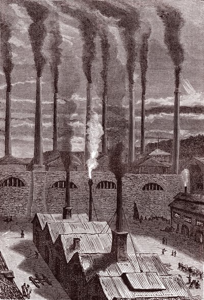 Bigs våbenfabrik i Goldspring, nær New-York af Henri de Montaut