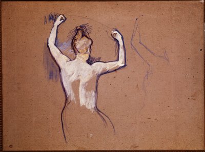 Ballet de Papa Chrysantheme (Studie for en af de fremhævede dansere) af Henri de Toulouse Lautrec