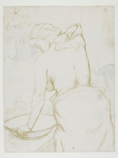 Dem: Kvinde, der vasker sig af Henri de Toulouse-Lautrec