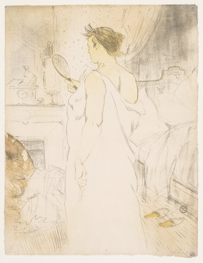 Elles: Kvinde med et håndspejl af Henri de Toulouse-Lautrec
