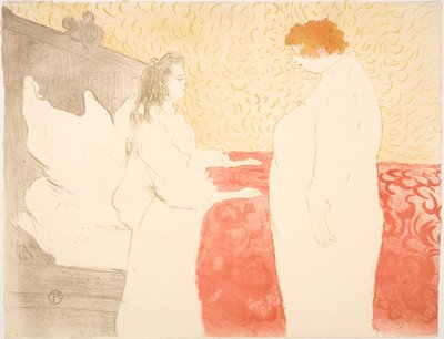Kvinde i seng, profil, tidlig solopgang af Henri de Toulouse-Lautrec