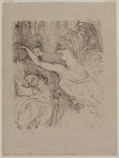 Guy and Mealy i "Paris qui Marche" af Henri de Toulouse-Lautrec