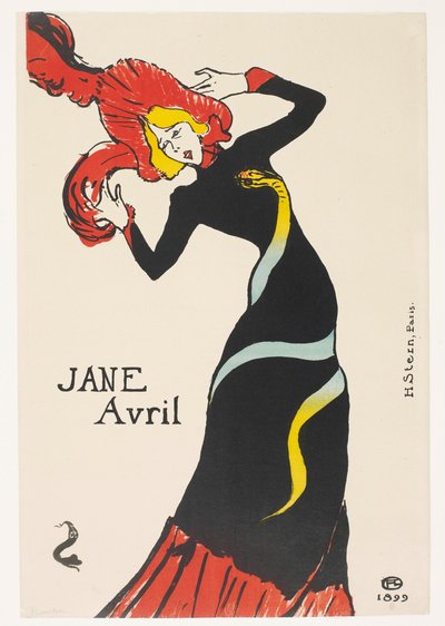 Jane Avril af Henri de Toulouse-Lautrec