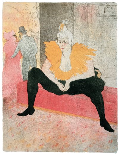 La Clownesse assise af Henri de Toulouse-Lautrec