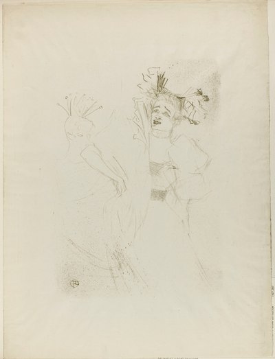 Långiver i Chilpéric, Full Face af Henri de Toulouse-Lautrec
