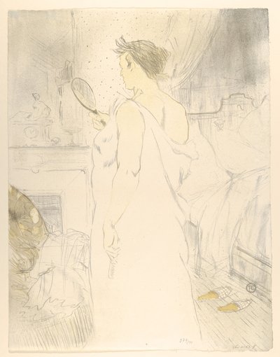 At se i et spejl, fra "Elles" af Henri de Toulouse-Lautrec