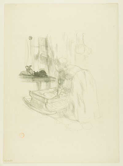 Vuggevise, fra Melodier af Désiré Dihau af Henri de Toulouse-Lautrec