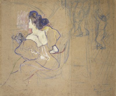 Madame Thadée Natanson (Misia Godebska, 1872-1950) i teatret af Henri de Toulouse-Lautrec