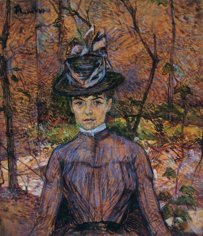 Portræt af Suzanne Valadon (fru Suzanne Valadon, maler) af Henri de Toulouse-Lautrec