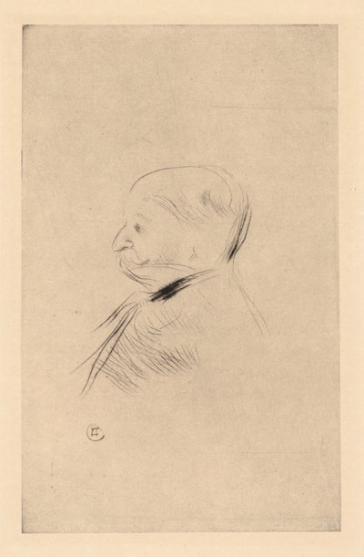 Portræt af en mand af Henri de Toulouse-Lautrec