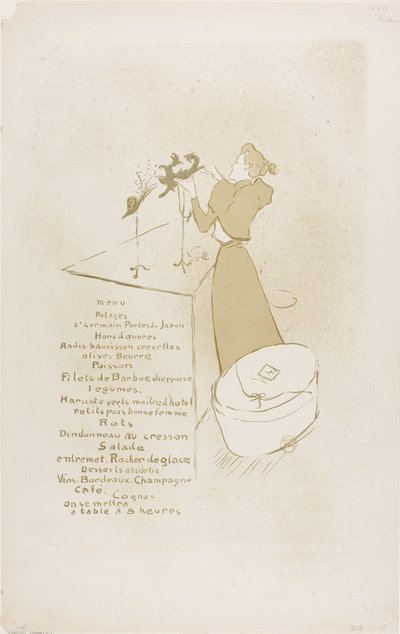 The Milliner, Renée Vert af Henri de Toulouse-Lautrec