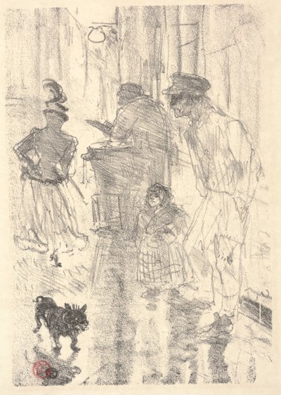 Ansigt (litografi) af Henri de Toulouse Lautrec